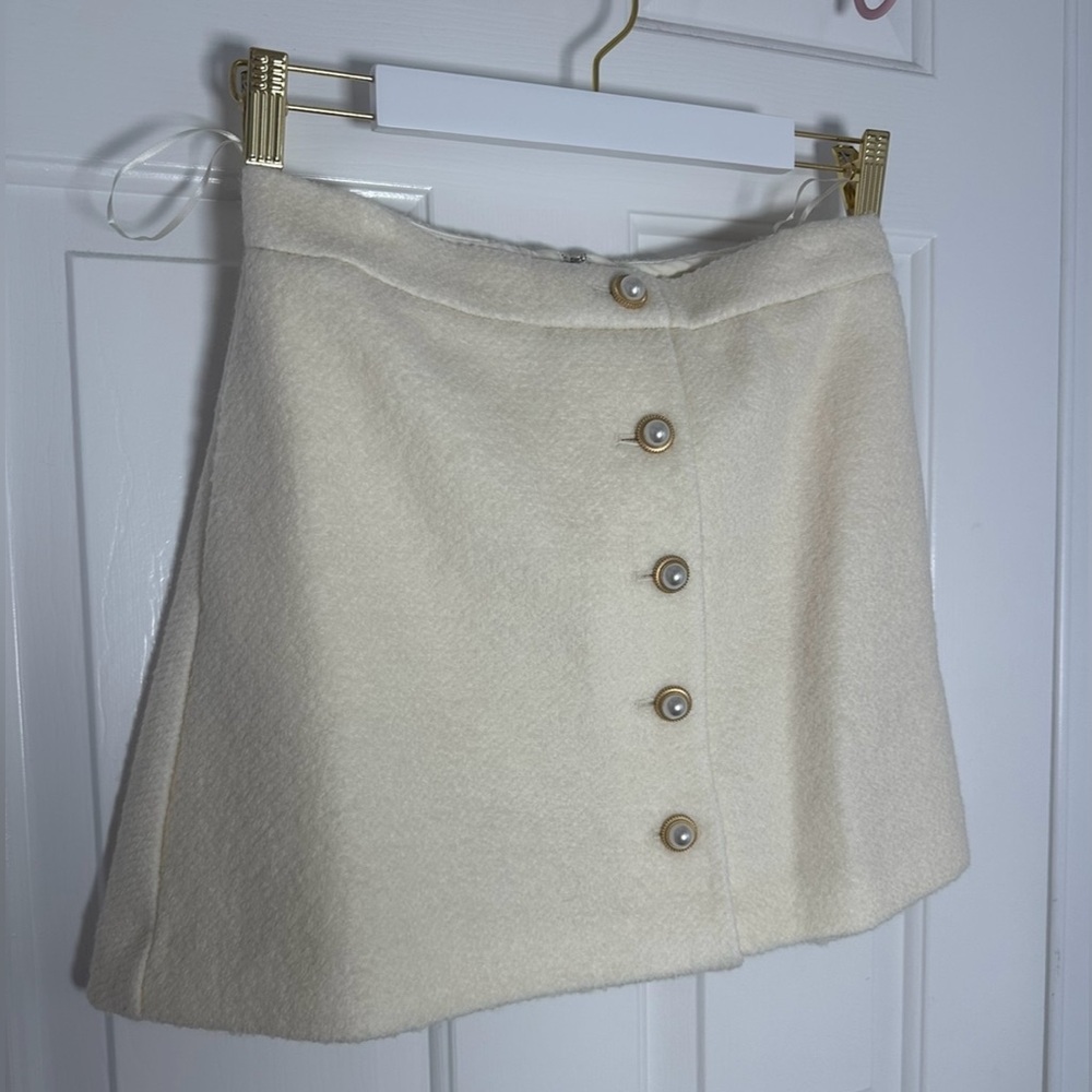 NWOT Reformation Brielle Skirt in Ivory - Picture 6 of 10